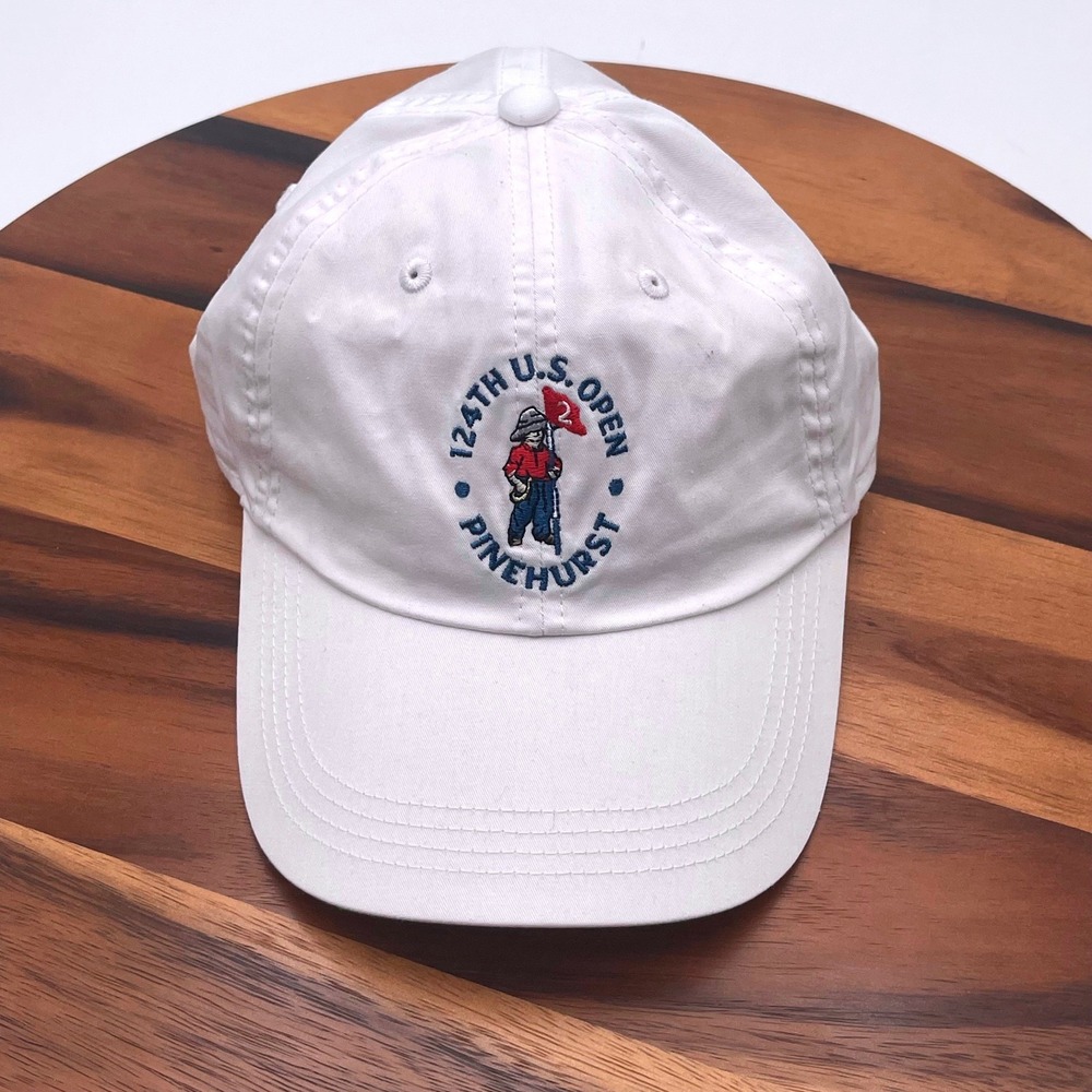 124th U.S. Open Pinehurst White Golf Hat USGA Member Ahead Putter Boy Cap Mens